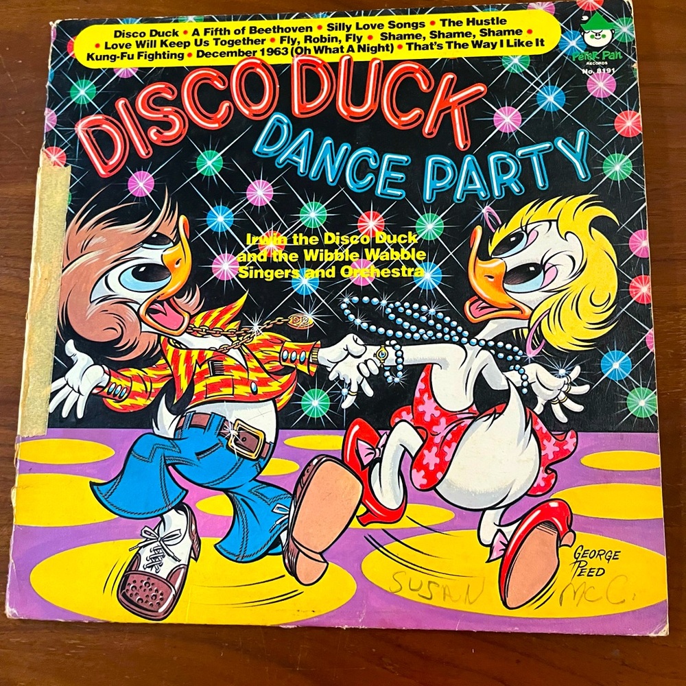 VTG Disco Duck Dance Party LP Record Vinyl Album 12" Peter Pan 8191 1976 VGC